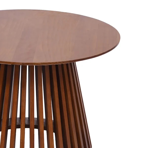 MESA DE CENTRO REDONDA EN MADERA NOGAL Ø70 CM NEREA