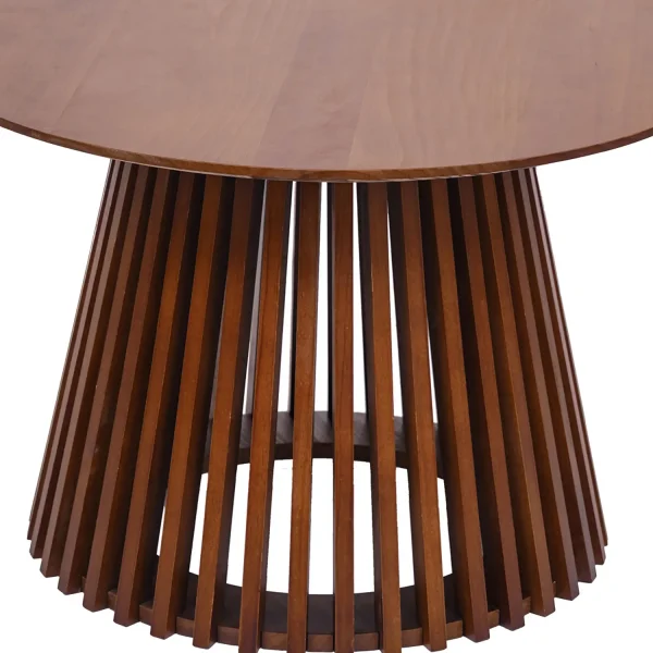 MESA DE CENTRO REDONDA EN MADERA NOGAL Ø70 CM NEREA