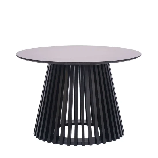 MESA DE CENTRO REDONDA EN MADERA NEGRA Ø70 CM NEREA