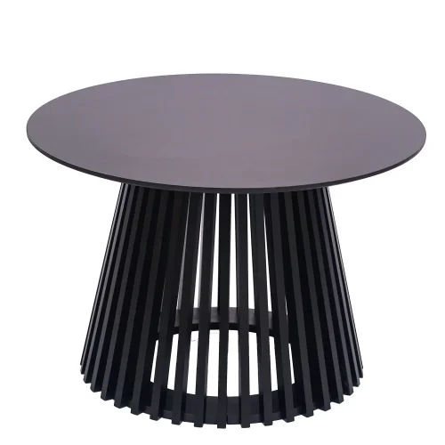 MESA DE CENTRO REDONDA EN MADERA NEGRA Ø70 CM NEREA MESA DE CENTRO REDONDA EN MADERA NEGRA Ø70 CM NEREA