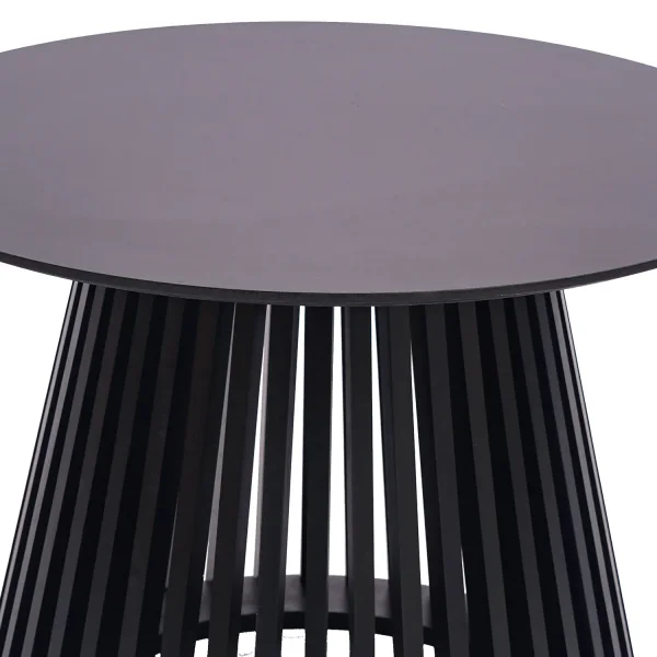 MESA DE CENTRO REDONDA EN MADERA NEGRA Ø70 CM NEREA MESA DE CENTRO REDONDA EN MADERA NEGRA Ø70 CM NEREA