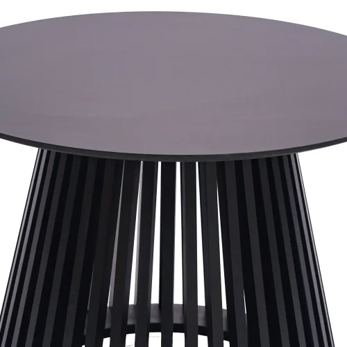 MESA DE CENTRO REDONDA EN MADERA NEGRA Ø70 CM NEREA MESA DE CENTRO REDONDA EN MADERA NEGRA Ø70 CM NEREA