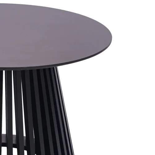 MESA DE CENTRO REDONDA EN MADERA NEGRA Ø70 CM NEREA MESA DE CENTRO REDONDA EN MADERA NEGRA Ø70 CM NEREA