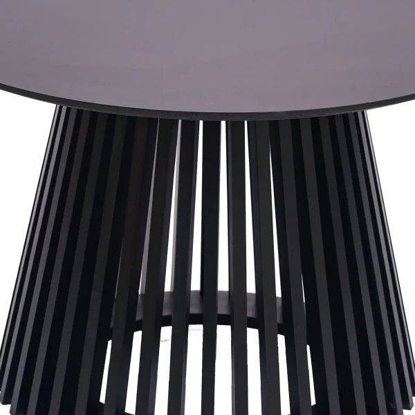 MESA DE CENTRO REDONDA EN MADERA NEGRA Ø70 CM NEREA MESA DE CENTRO REDONDA EN MADERA NEGRA Ø70 CM NEREA