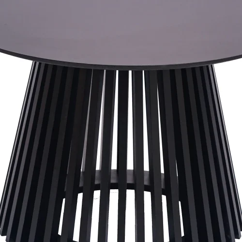MESA DE CENTRO REDONDA EN MADERA NEGRA Ø70 CM NEREA MESA DE CENTRO REDONDA EN MADERA NEGRA Ø70 CM NEREA