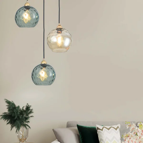 LÁMPARA DE TECHO 1 LUZ TULIPA ÁMBAR NERIUM