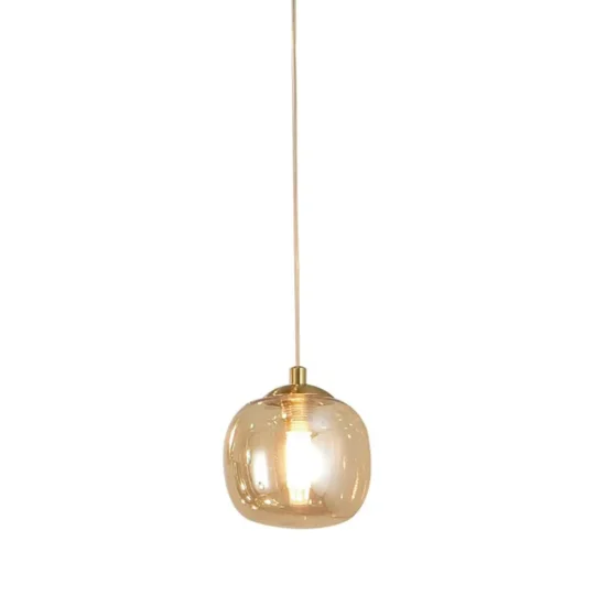 LÁMPARA DE TECHO 1 LUZ TULIPA ÁMBAR NICOLETTA