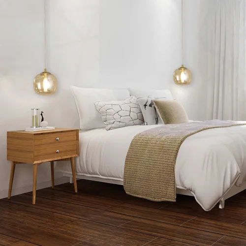 LÁMPARA DE TECHO 1 LUZ TULIPA ÁMBAR NICOLETTA