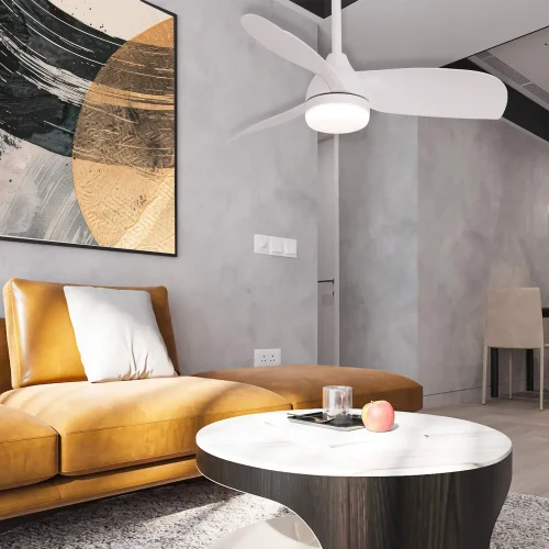 VENTILADOR DE TECHO CON LUZ MOTOR DC SIERRA BLANCO Ø 91,4 CM