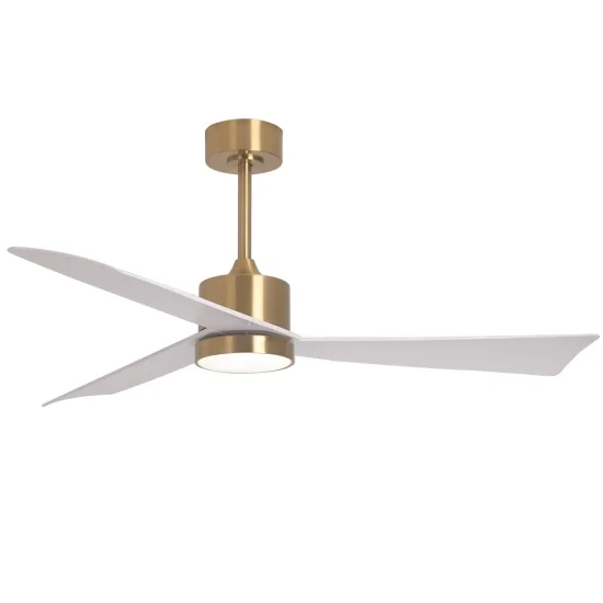 VENTILADOR DE TECHO CON LUZ MOTOR DC BELICE BLANCO/ORO Ø 135,2 CM