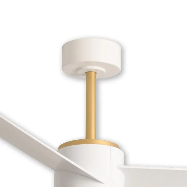 VENTILADOR DE TECHO CON LUZ MOTOR DC RAFFAELE BLANCO/DORADO Ø 132 CM VENTILADOR DE TECHO CON LUZ MOTOR DC RAFFAELE BLANCO/DORADO Ø 132 CM