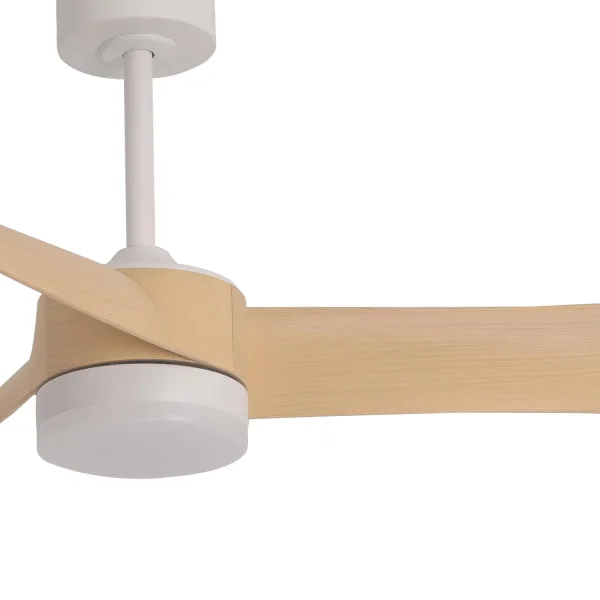 VENTILADOR DE TECHO CON LUZ MOTOR DC SALVATORE BLANCO/MADERA Ø 142 CM