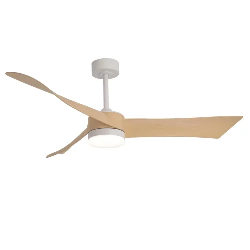 VENTILADOR DE TECHO CON LUZ MOTOR DC SALVATORE BLANCO/MADERA Ø 142 CM