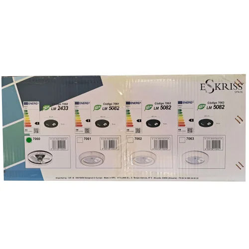 VENTILADOR DE TECHO ESTILO PLAFÓN LED 30W 3000-6000K 5 PALAS NEGRO ROCHELLE