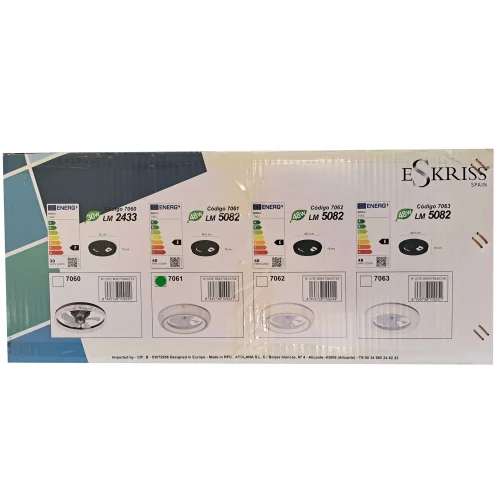 VENTILADOR DE TECHO ESTILO PLAFÓN LED 48W 3000-6000K 5 PALAS BLANCO GLIMMER