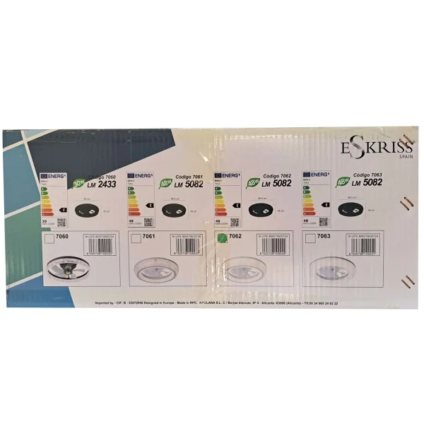 VENTILADOR DE TECHO ESTILO PLAFÓN LED 48W 3000-6000K 5 ASPAS BLANCO CLARISSE