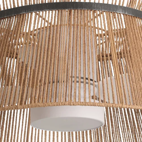 VENTILADOR DE TECHO LED 18W 3000-6000K PANTALLA HILO CUERDA MAKENA VENTILADOR DE TECHO LED 18W 3000-6000K PANTALLA HILO CUERDA MAKENA