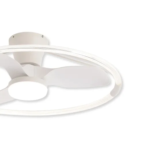 VENTILADOR DE TECHO ESTILO PLAFÓN LED 40W 3000-6000K 3 ASPAS BLANCO PIETRO