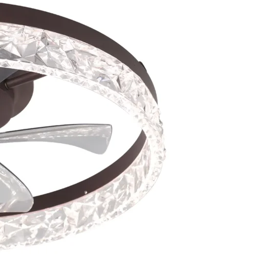 VENTILADOR DE TECHO ESTILO PLAFÓN LED 30W 3000-6000K 5 PALAS NEGRO ROCHELLE