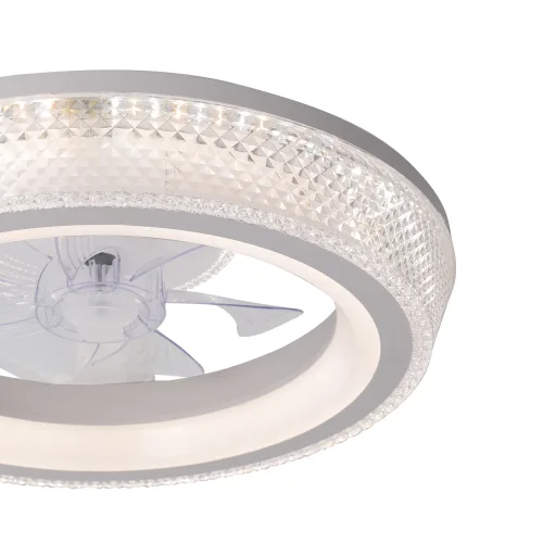 VENTILADOR DE TECHO ESTILO PLAFÓN LED 48W 3000-6000K 5 PALAS BLANCO GLIMMER