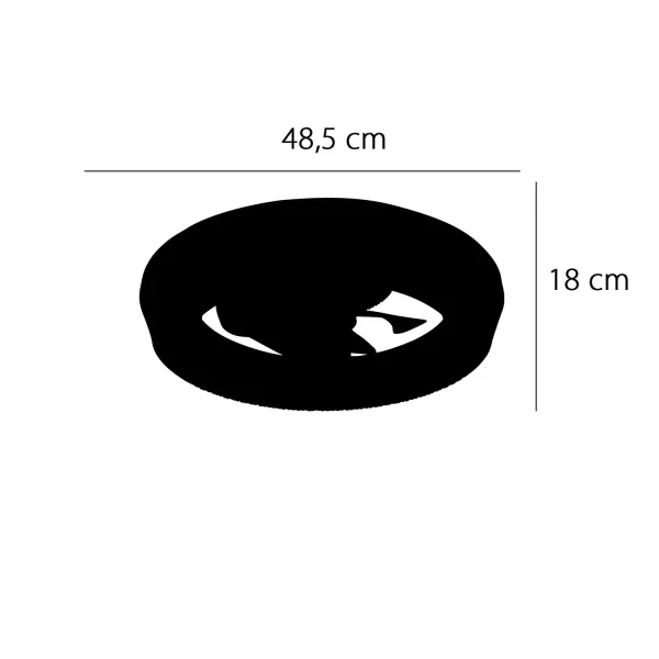 VENTILADOR DE TECHO ESTILO PLAFÓN LED 48W 3000-6000K 5 PALAS BLANCO GLIMMER