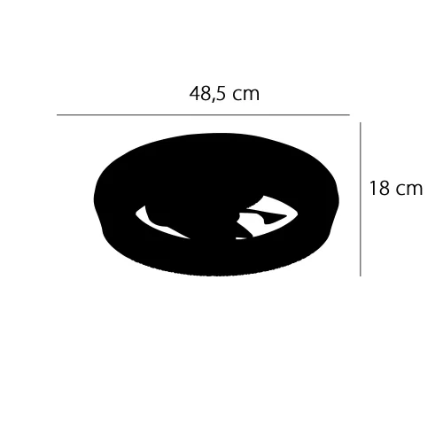 VENTILADOR DE TECHO ESTILO PLAFÓN LED 48W 3000-6000K 5 PALAS BLANCO GLIMMER