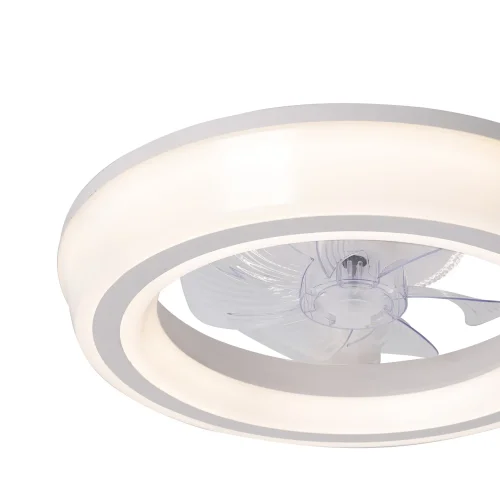 VENTILADOR DE TECHO ESTILO PLAFÓN LED 48W 3000-6000K 5 ASPAS BLANCO CLARISSE