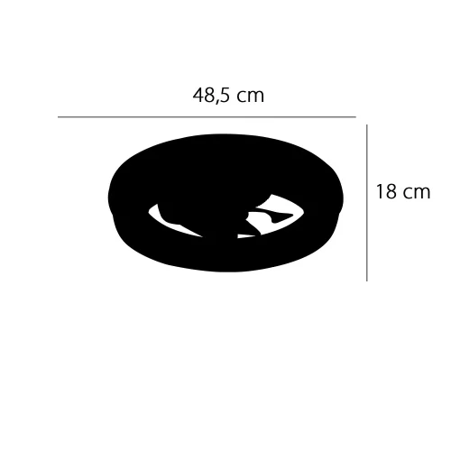 VENTILADOR DE TECHO ESTILO PLAFÓN LED 48W 3000-6000K 5 ASPAS BLANCO CLARISSE