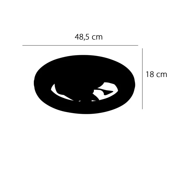 VENTILADOR DE TECHO ESTILO PLAFÓN LED 48W 3000-6000K 5 ASPAS BLANCO ELYSIAN