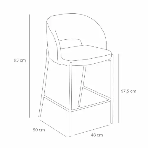 TABURETE TAPIZADO ROSA CLOTILDE