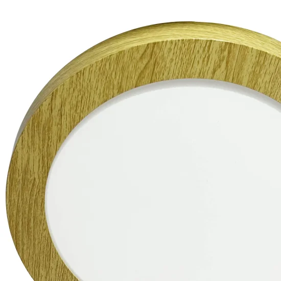 DOWNLIGHT LED SUPERFICIE CIRCULAR 18W 3000K-6000K Ø 22 CM COLOR MADERA 2