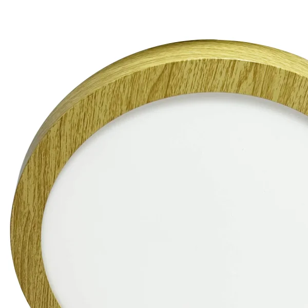 DOWNLIGHT LED SUPERFICIE CIRCULAR 24W 3000K-6000K Ø 29,5 CM COLOR MADERA