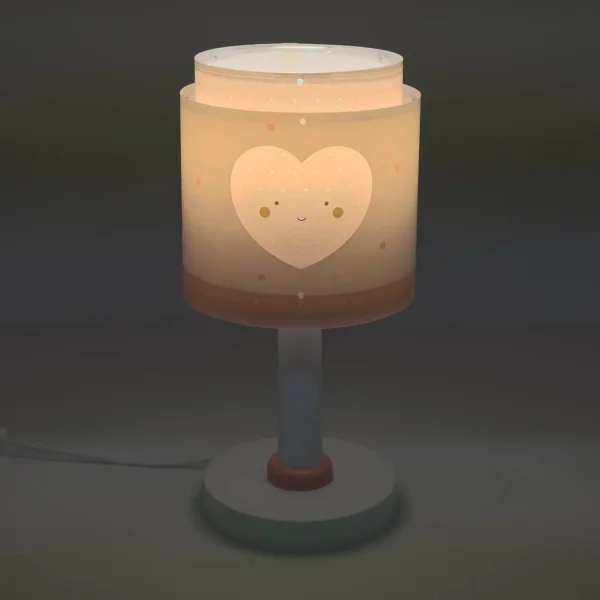 LÁMPARA DE MESA INFANTIL CORAZÓN ROSA