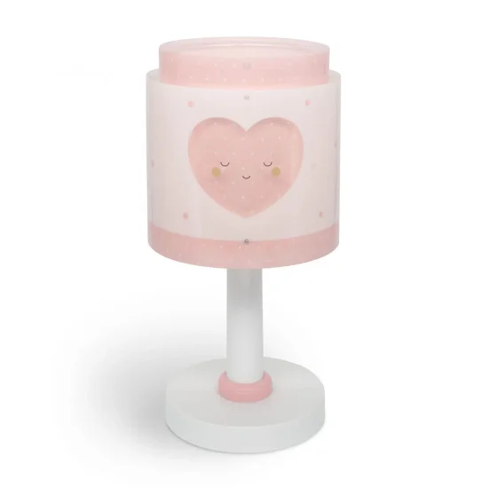 LÁMPARA DE MESA INFANTIL CORAZÓN ROSA
