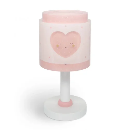 LÁMPARA DE MESA INFANTIL CORAZÓN ROSA