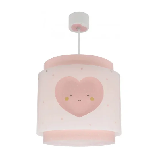 LÁMPARA DE TECHO INFANTIL CORAZÓN ROSA