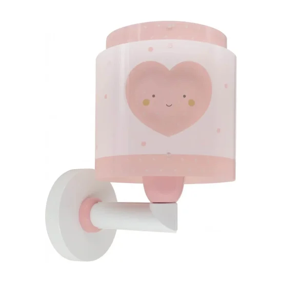 APLIQUE DE PARED INFANTIL CORAZÓN ROSA
