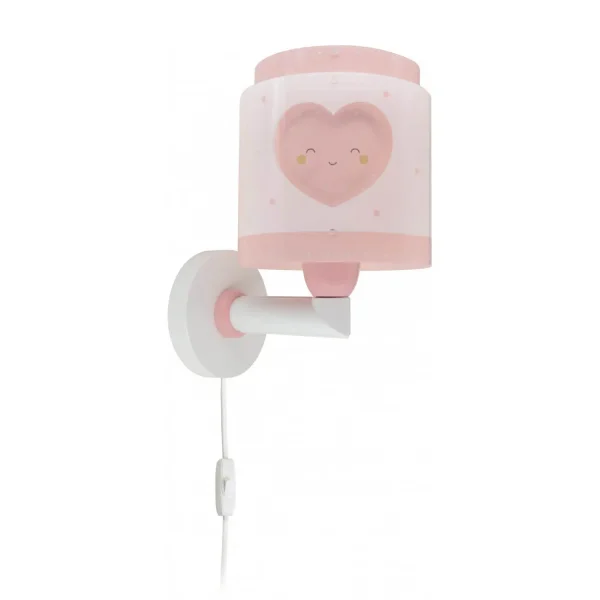 APLIQUE DE PARED INFANTIL CORAZÓN ROSA APLIQUE DE PARED INFANTIL CORAZÓN ROSA