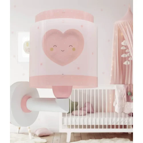 APLIQUE DE PARED INFANTIL CORAZÓN ROSA APLIQUE DE PARED INFANTIL CORAZÓN ROSA