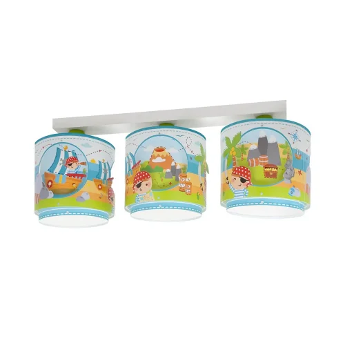 PLAFÓN DE TECHO INFANTIL 3 LUCES ISLA PIRATA