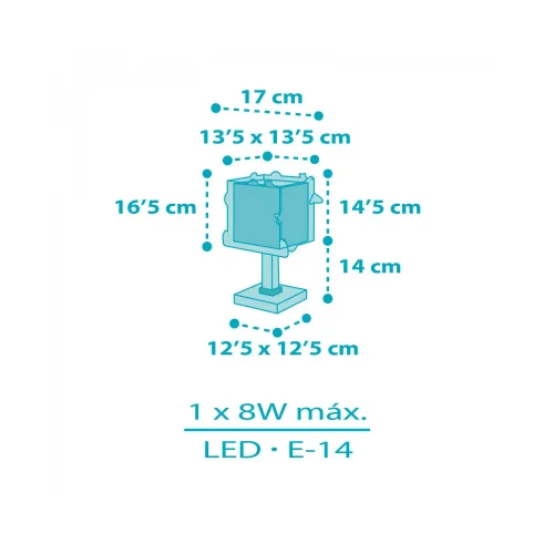 LÁMPARA DE MESA INFANTIL COHETE LÁMPARA DE MESA INFANTIL COHETE