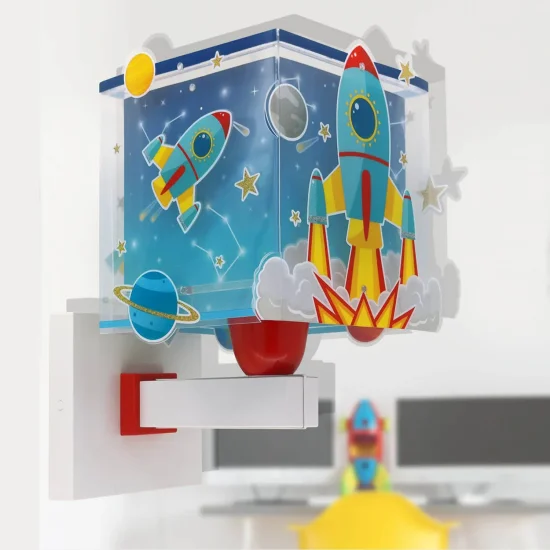 APLIQUE DE PARED INFANTIL COHETE