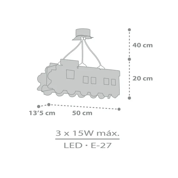 LÁMPARA DE TECHO TREN THE NIGHT TRAIN LÁMPARA DE TECHO TREN THE NIGHT TRAIN