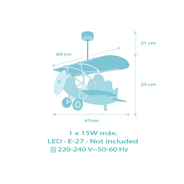 LÁMPARA DE TECHO INFANTIL LION PLANE LÁMPARA DE TECHO INFANTIL LION PLANE