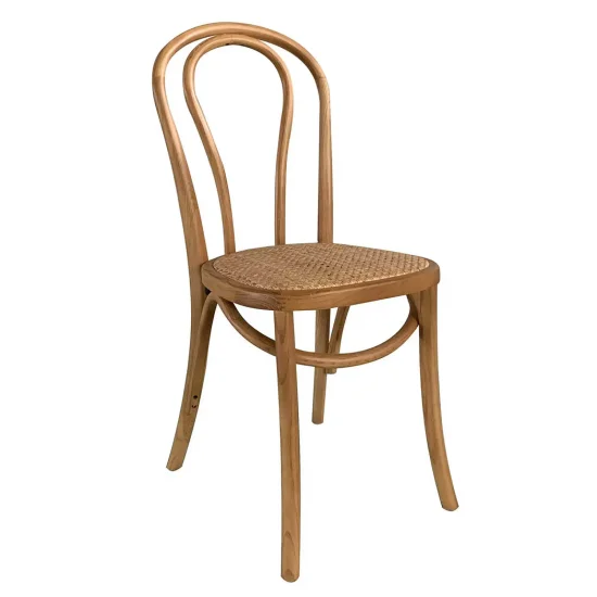 SILLA MADERA DE ABEDUL ASIENTO DE RATTAN NATURAL AKIRA