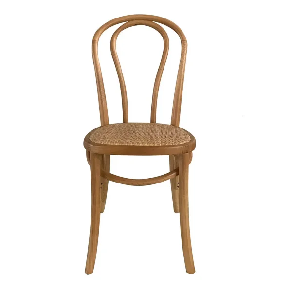 SILLA MADERA DE ABEDUL ASIENTO DE RATTAN NATURAL AKIRA