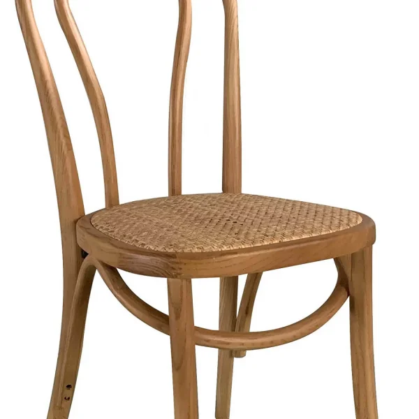 SILLA MADERA DE ABEDUL ASIENTO DE RATTAN NATURAL AKIRA