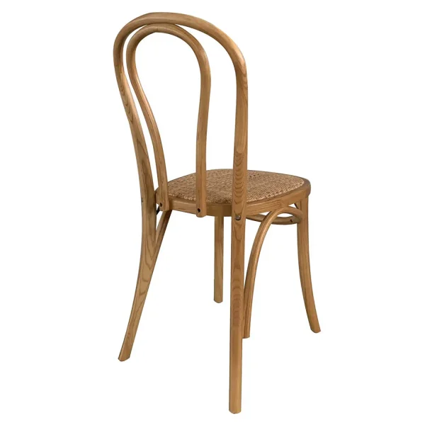 SILLA MADERA DE ABEDUL ASIENTO DE RATTAN NATURAL AKIRA