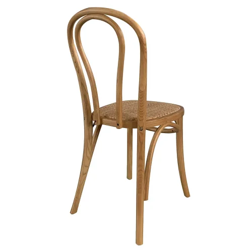 SILLA MADERA DE ABEDUL ASIENTO DE RATTAN NATURAL AKIRA