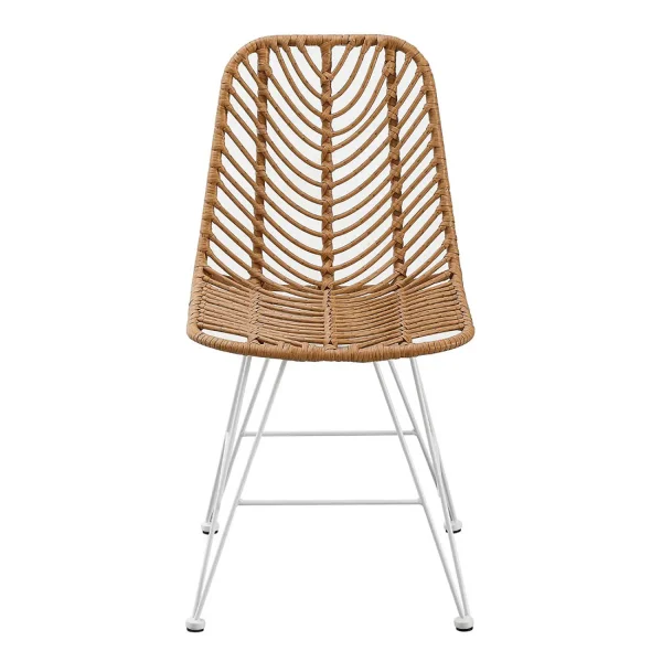 SILLA DE JARDIN RATÁN SINTÉTICO PATAS BLANCAS VOLCANO